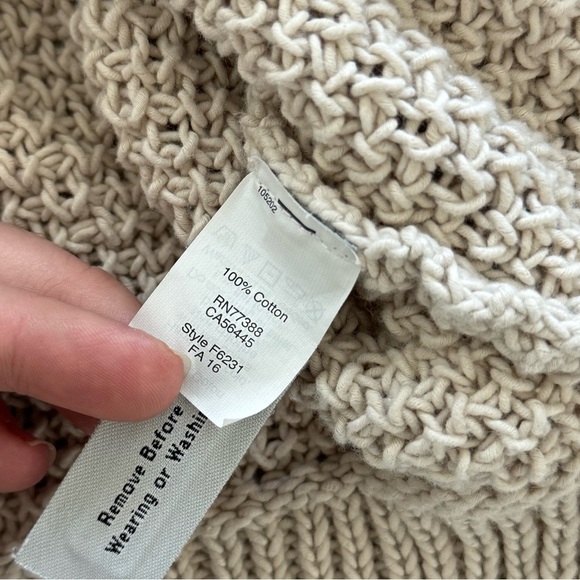 Sold 🤍Madewell French quarter pullover seed stitch sweater in oatmeal beige xs - Picture 5 of 10